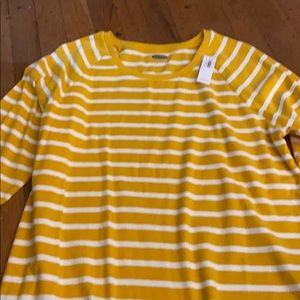 Old Navy plush rib knit striped tee. NWT.